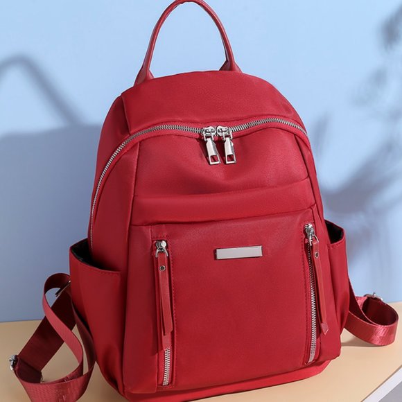 Nylon waterproof casual backpack for women
